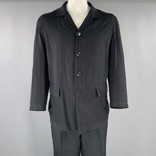 Y's by YOHJI YAMAMOTO Size L Black Rayon Single Breasted Suit