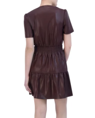 Vigoss Vigoss ladies Faux vegan Leather dress | Sz: XL | Color: brown