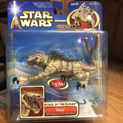 Star Wars Attack of the Clones NEXU with Snapping Jaw &amp; Attack Roar 2002 Hasbro