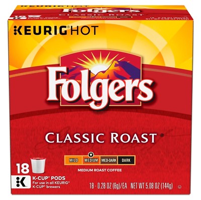Folgers Classic Roast Coffee 18 to 144 Keurig K cups Pick Any Quantity FREE SHIP