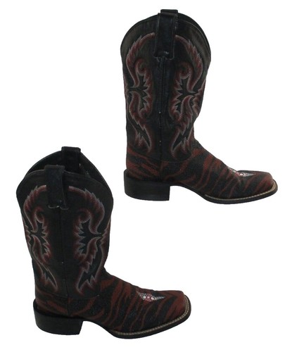 Nocona Leather Western Cowboy Boots Men Size 10.5EE Black  display picture 3