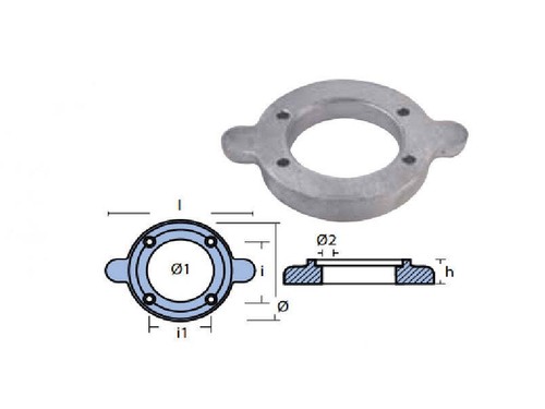 Martyr Anode Aluminum collar For Yanmar SD 20 30 40 50 60 196420-02652 - Picture 2 of 4
