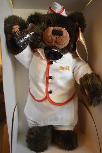 Coca-Cola 1999 Soda Fountain Teddybär George Bearton #HH0210 Plüsch sauber, sehr guter Zustand - Bild 2 von 12
