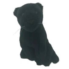 Black Leopard Realistic Plush Jaguar Panther Jungle Zoo Semo Stuffed Animal