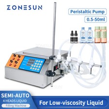ZONESUN ZS-YTPP4T 4 Heads Peristaltic Pump Filling Machine Perfume Filler 220V