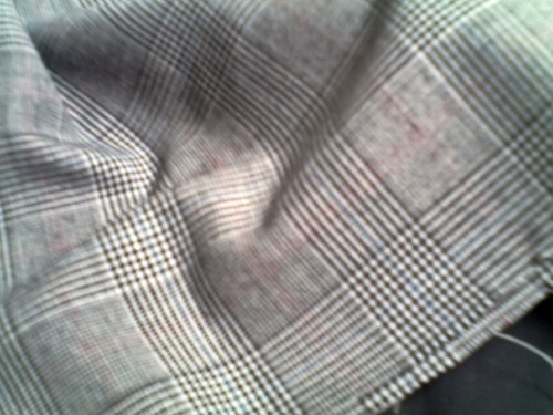 belle piece de tissu - damier carreaux - fond gris - coton 148x162cm - Picture 2 of 4