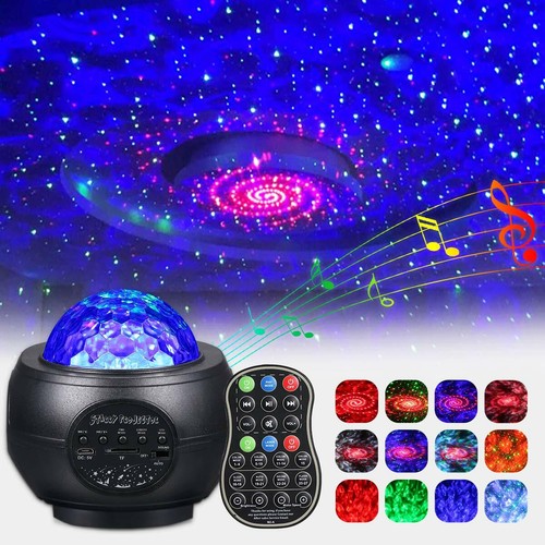 Galaxy Starry Night Lamp LED Star Projector Night Light Ocean Wave