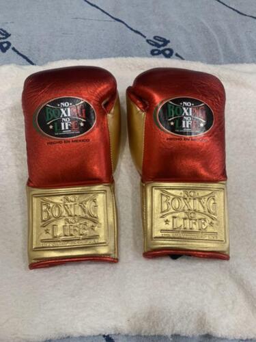 NO BOXING NO LIFE Boxing Gloves 8 oz genuine leather Red color