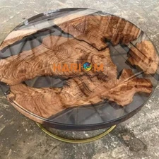 Clear Epoxy Resin Table Top Farmhouse Furniture Sofa Center Table Top Decorates 