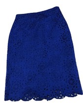 Banana Republic Blue Eyelet Lace Pencil Skirt Size 8