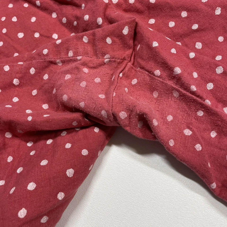 Ann Taylor Loft Shorts Women’s 12 Pink Polka Dot Linen Blend Riviera 36x6 - Image 3 of 4