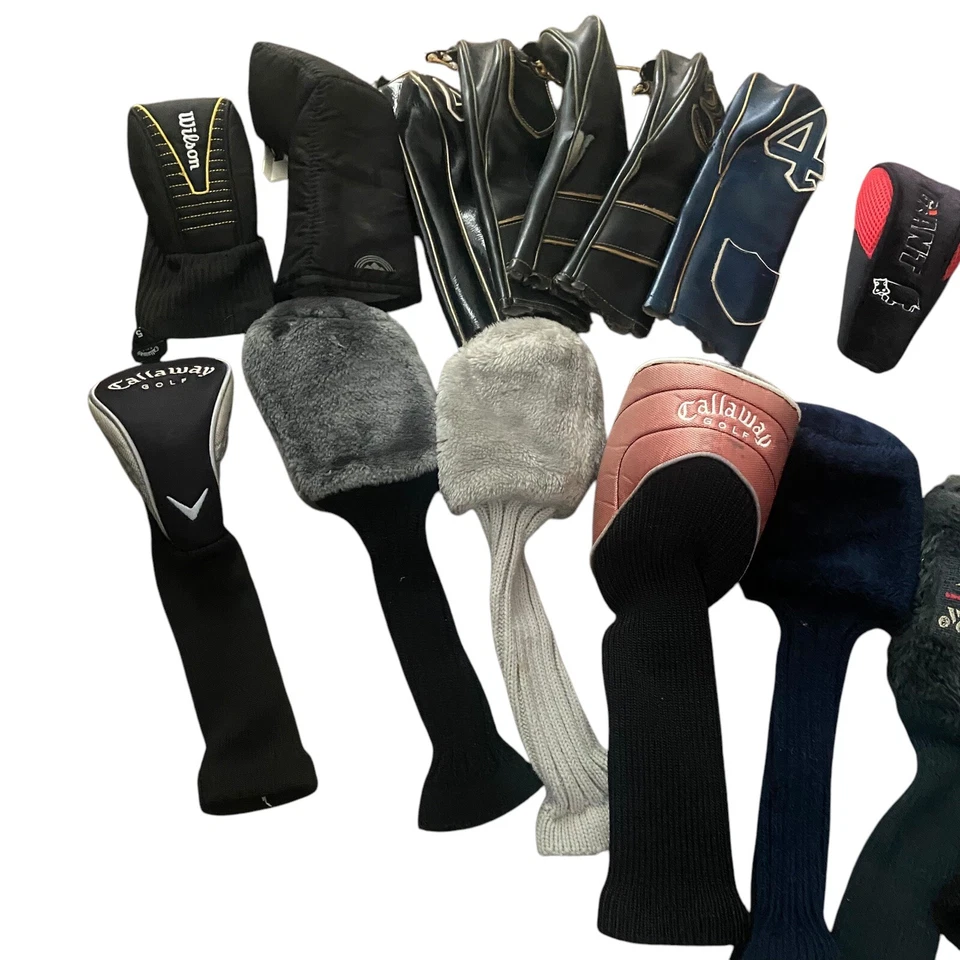 Lote De Colección De 22 Fundas Para Cabeza De Club De Golf Callaway Orlimar Wilson Cuero Difuso Foto 2 de 4