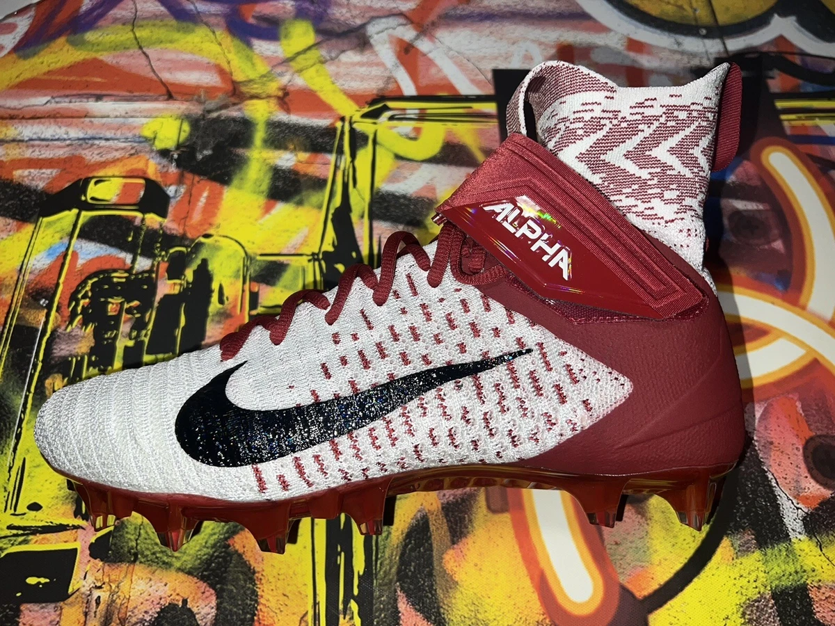 Nike Alpha Menace Elite 2 Football Cleats Black Red Size 14.5 AJ6605-010 Nike Alpha Menace Elite 2 University Red Black for Sale  main image 4