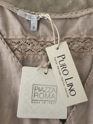 Piazza Roma NWT Women 100% Linen Dress Size S | eBay