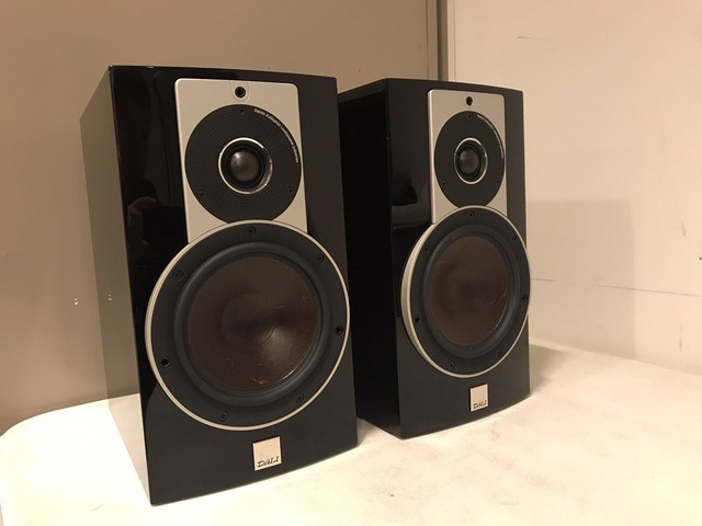 red bookshelf speakers