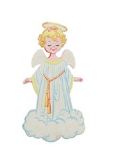 vintage angel babys room 1950s pressed board angel for babys room