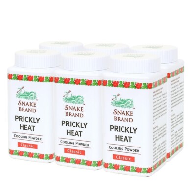 Cooling Powder Snake Brand Body  Prickly Heat Original Classic 6X 50g