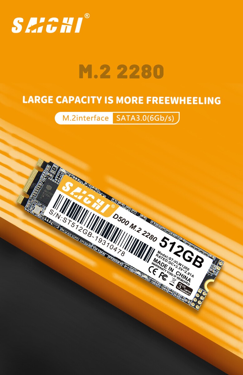 Goldenfir M.2 2280 Ngff Built-in Ssd 512gb Sata Iii Solid-state Drive - Foto 8