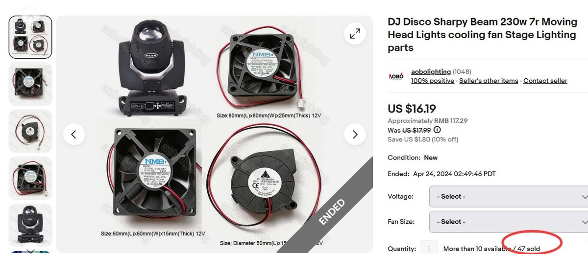 DJ Disco Sharpy Beam 230w 7r Moving Head Lights cooling fan Stage