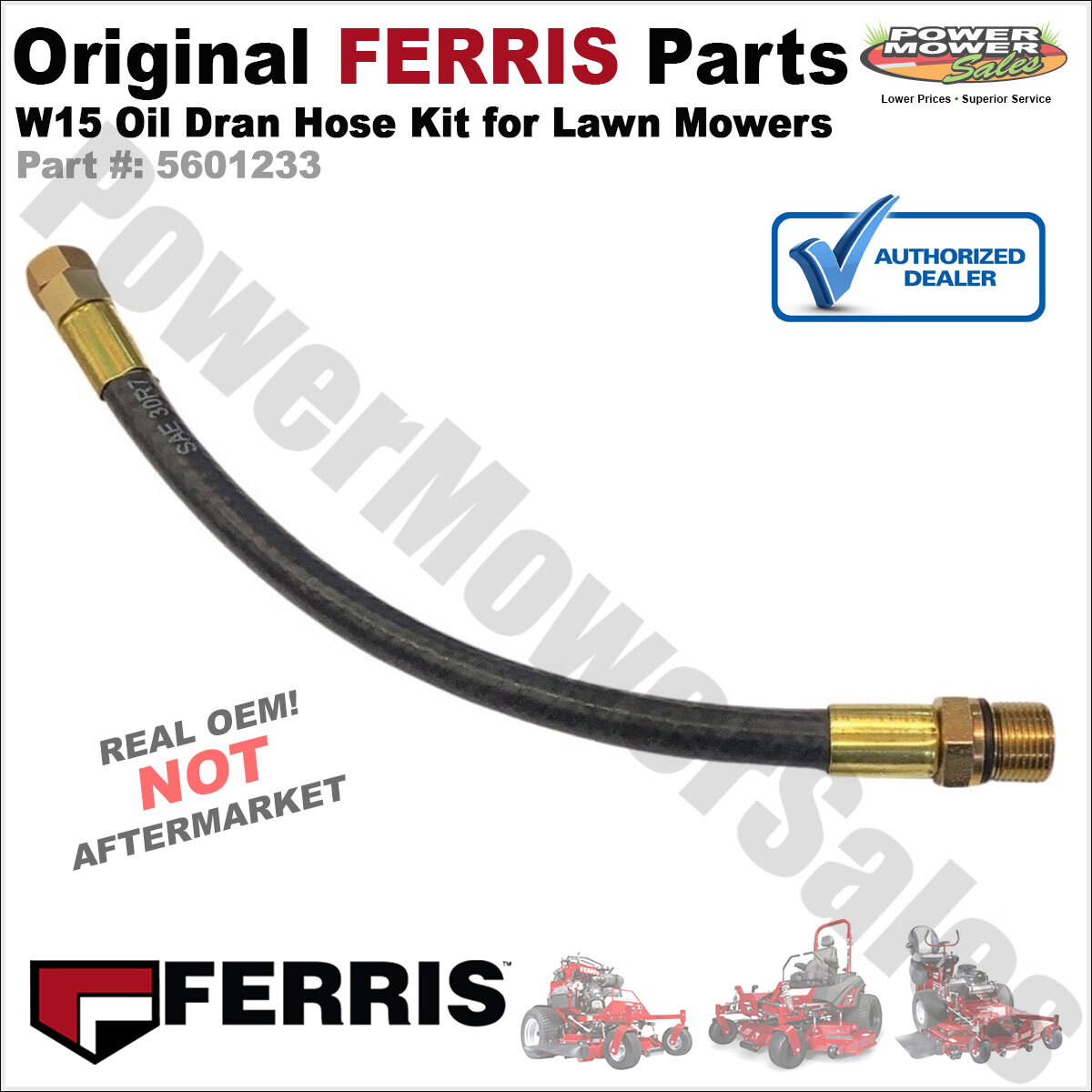 Genuine Ferris W15 Oil Drain Hose Kit for Lawn Mowers fits FW15 Series
