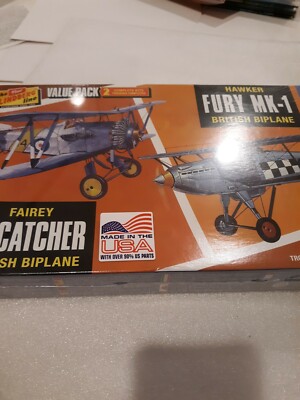 New Lindberg Line 2-Pack: Hawker Fury MK-1 & Fairey Eyecatcher 1:48 Scale