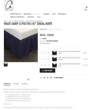 Amity Home BASE CAMP 3 PCS BS 24&Prime; DROP, NAVY BLUE KING SIZE BED OPENED PACKAGE