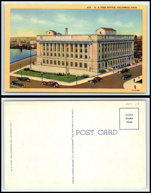 OHIO Postcard Columbus, Post Office O16 eBay