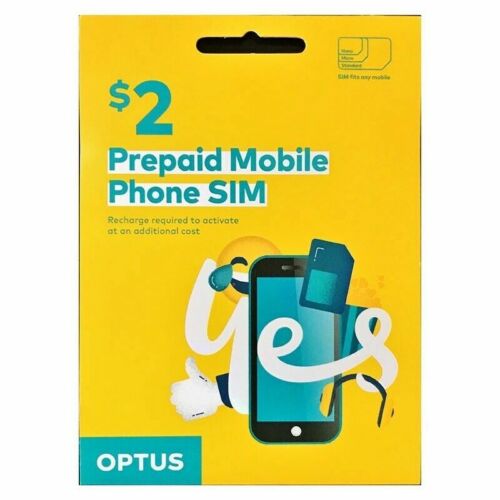$2 Optus Prepaid SIM Card Starter Kit Micro Nano Pre-paid Disposable Throwaway - Picture 1 of 2