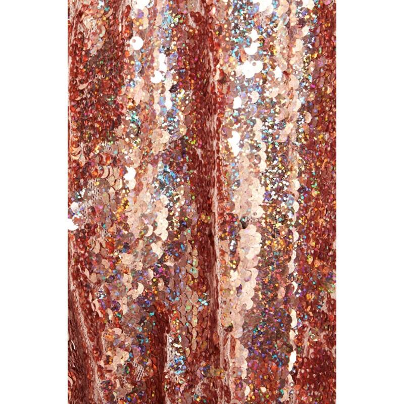 Rotate Birger Christensen Katie Rose Gold Sequin Mini Dress | eBay