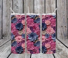 Floral 3d Tumbler