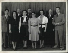 1941 Press Photo Speakers for Democracy Dr Fock Y Lee, Eugenie Carnero