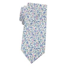 Men's Skinny Tie, Cotton Floral Ties for Men Wedding A Multicolor Floral