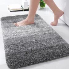 Arotive Microfiber Bathroom Rugs, Shaggy Soft and Absorbent Bath Rug, Non-Slip,