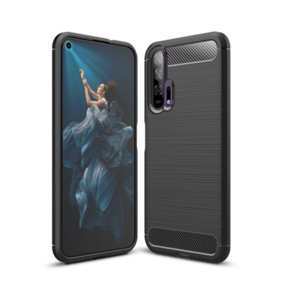 Hülle für Honor 20 Pro Handy Cover Silikon Case Schutzhülle Bumper Carbonfarben