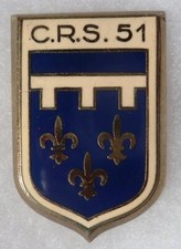 Insigne Badge POLICE Obsolète CRS 51 ORIGINAL variante DRAGO VINTAGE