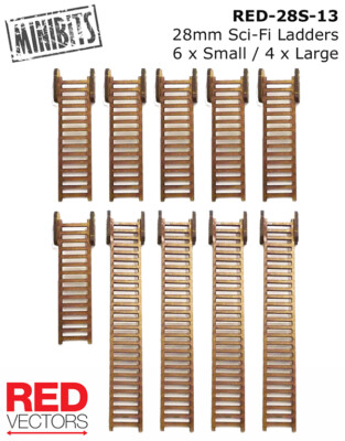 RED-28S-13 - 28 mm Wargames - Sci-Fi Leitern x 10 (Warhammer 40k)
