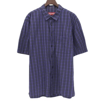 Supreme Good condition Supreme Loose Fit Mini Plaid S/S Shirt 