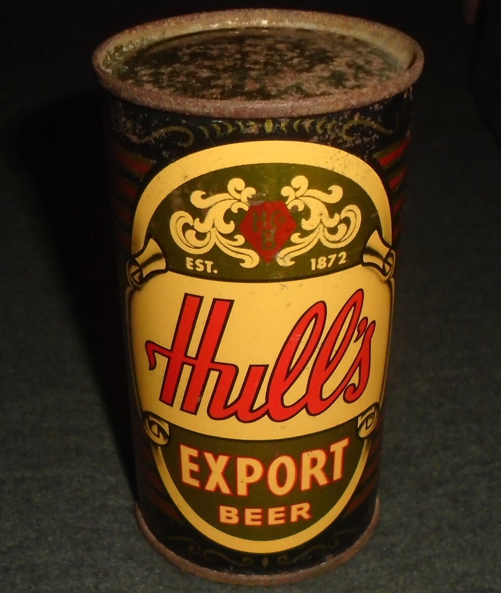 Nice Hull's Export Beer, Hulls, New Haven, Connecticut Vintage Flat Top