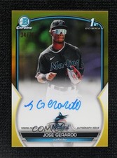 2023 Bowman Chrome Prospect Yellow Refractor 34/75 Jose Gerardo #CPA-JG Auto 0w3