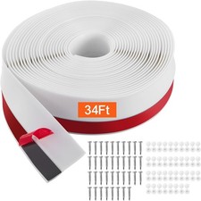 Garage Door Seal Top and Sides Seal Strip, 34 FT Universal Weather Stripping