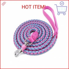 2/3/4/6/10 ft Reflective Dog Leash Strong Nylon Rope Braided Heavy Duty for Larg