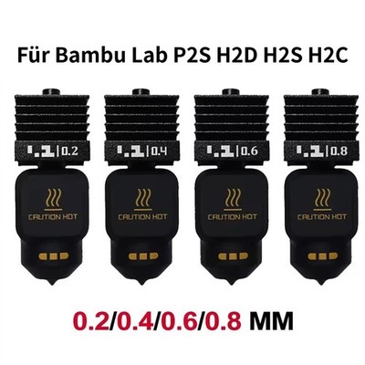 Hotend-Kit für den Bambu Lab P2S 3D-Drucker   Düse aus gehärtetem Stahl Extruder