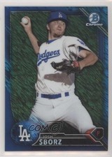2016 Bowman Chrome Prospects Blue Shimmer Refractor Josh Sborz #BCP209 pd6