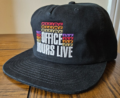 NEW OSFA Black Office Hours Live Logo 5 Panel Hat Tim Heidecker DJ Douggpound