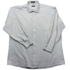 Georgia Ferraro Mens 18 1/2 neck 36/37 beige dress shirt long sleeve 3XL Italy