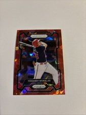 2024 Panini Prizm Yohandy Morales Red Cracked Ice Prizm Nationals
