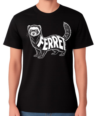 Frettchen Grafik T-Shirt süß exotisch Haustier Tier Unisex Tee