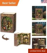 DIY Miniature House Kit with Furniture, Opened  Closed Mini Cube Dollhouse