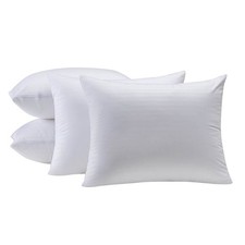 4 Pack Waterproof Feather Proof Pillow Protectors with Zipper on Long Side St...