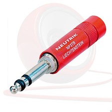 Neutrik NP3TB-B 1/4" 'b-Gauge' Plug Red. Balanced TRS Jack Pro